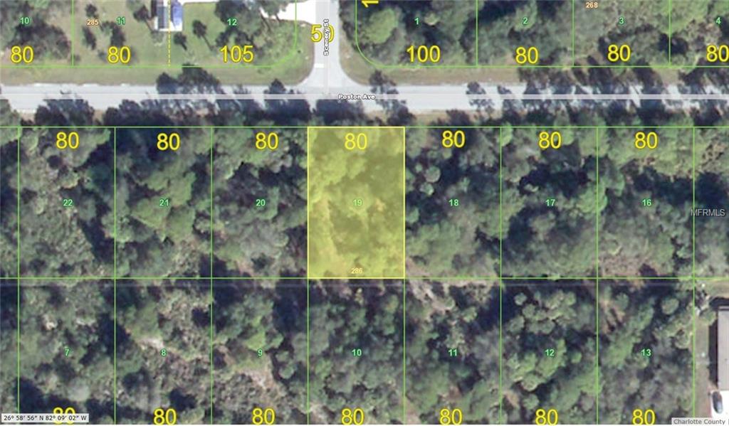 18201 POSTON AVENUE, PORT CHARLOTTE, Florida 33948, ,Vacant land,For sale,POSTON,D5915767