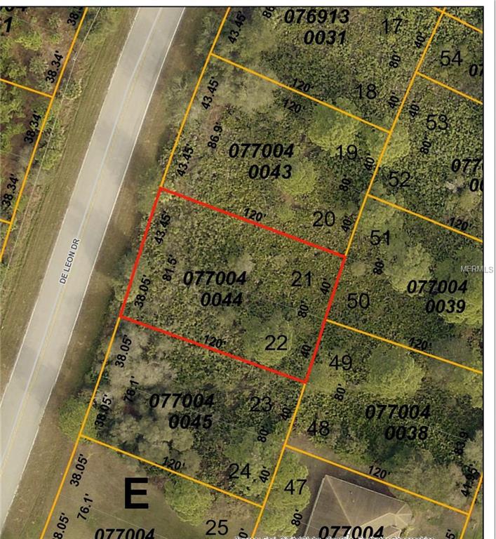 DE LEON DRIVE, NORTH PORT, Florida 34287, ,Vacant land,For sale,DE LEON,C7246696