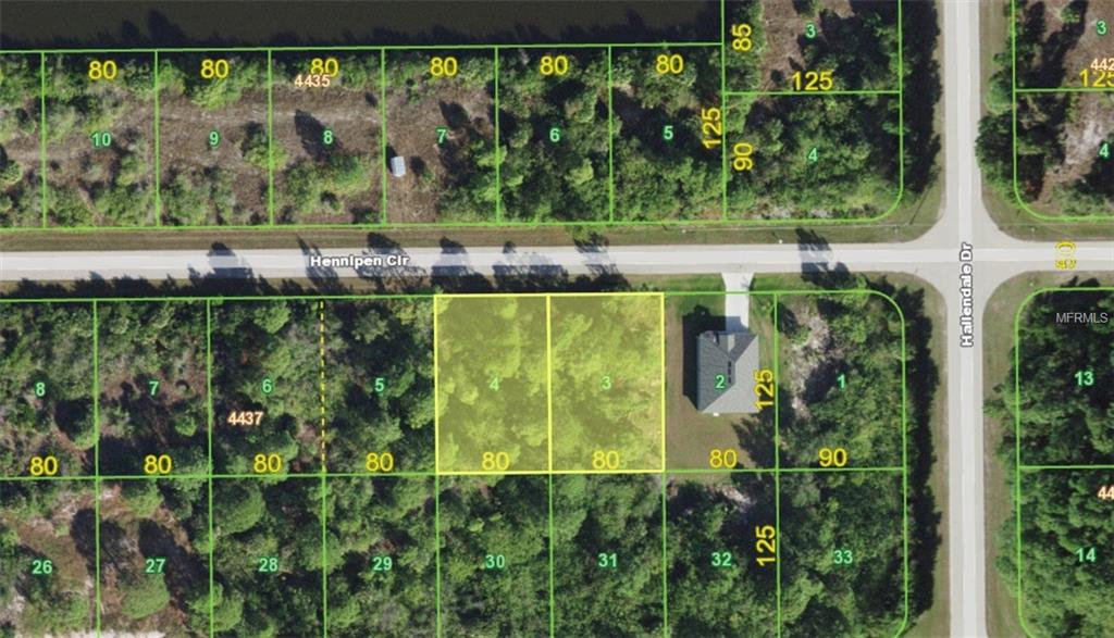 15017and 15025 HENNIPEN CIRCLE, PORT CHARLOTTE, Florida 33981, ,Vacant land,For sale,HENNIPEN,D5923016