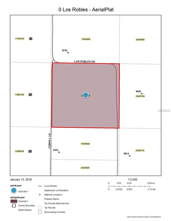 0 LOS ROBLES DRIVE, GROVELAND, Florida 34736, ,Vacant land,For sale,LOS ROBLES,O5556835