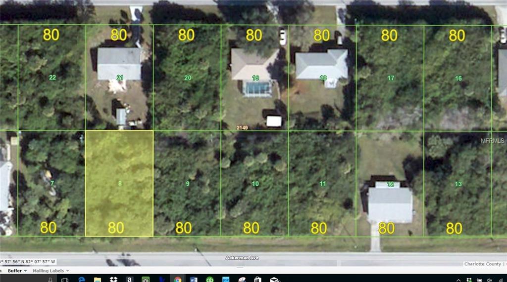 18742 ACKERMAN AVENUE, PORT CHARLOTTE, Florida 33948, ,Vacant land,For sale,ACKERMAN,C7239937