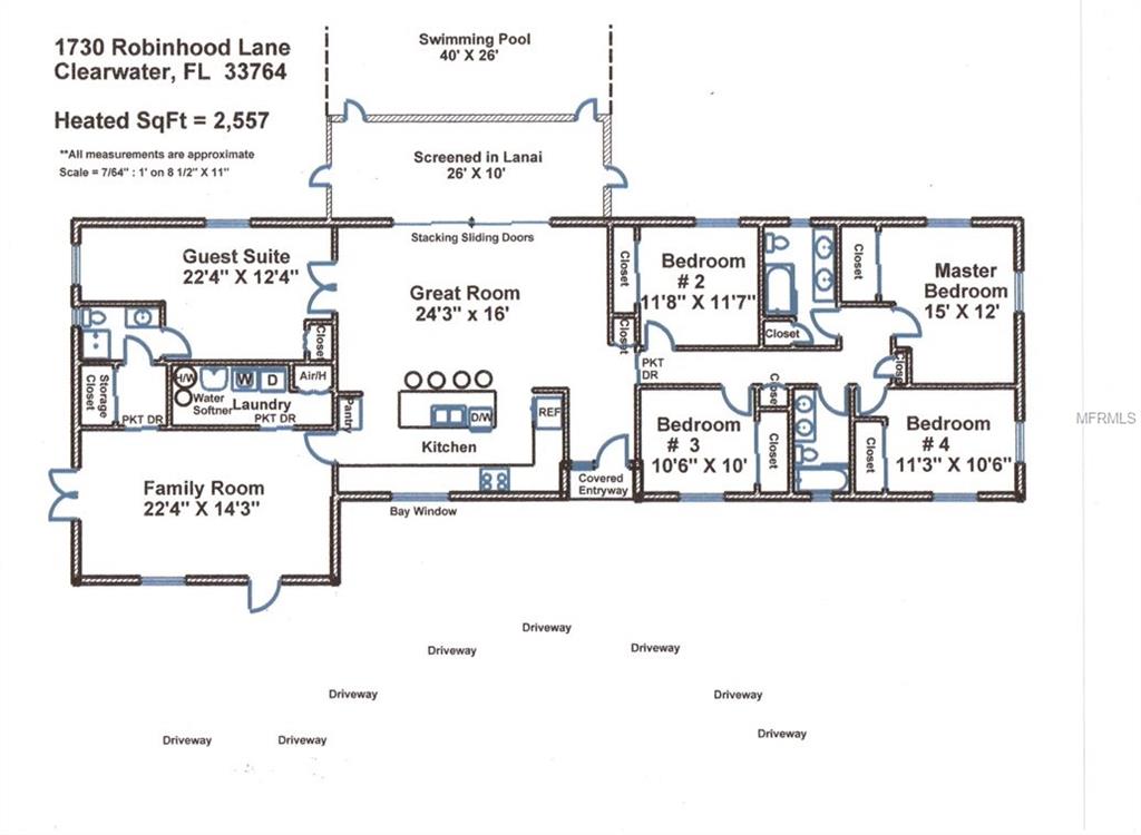 1730 ROBINHOOD LANE, CLEARWATER, Florida 33764, 5 Bedrooms Bedrooms, 6 Rooms Rooms,3 BathroomsBathrooms,Rental,Short-term,ROBINHOOD,U7846551